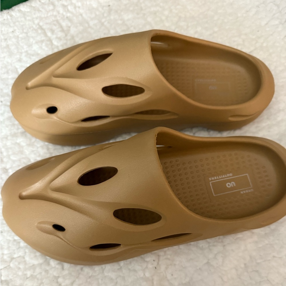 Urban outfitters Tan Slip-On molded rubber mules Shoes